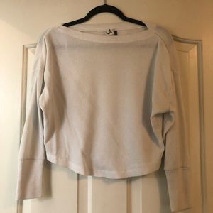 Boatneck waffle tee